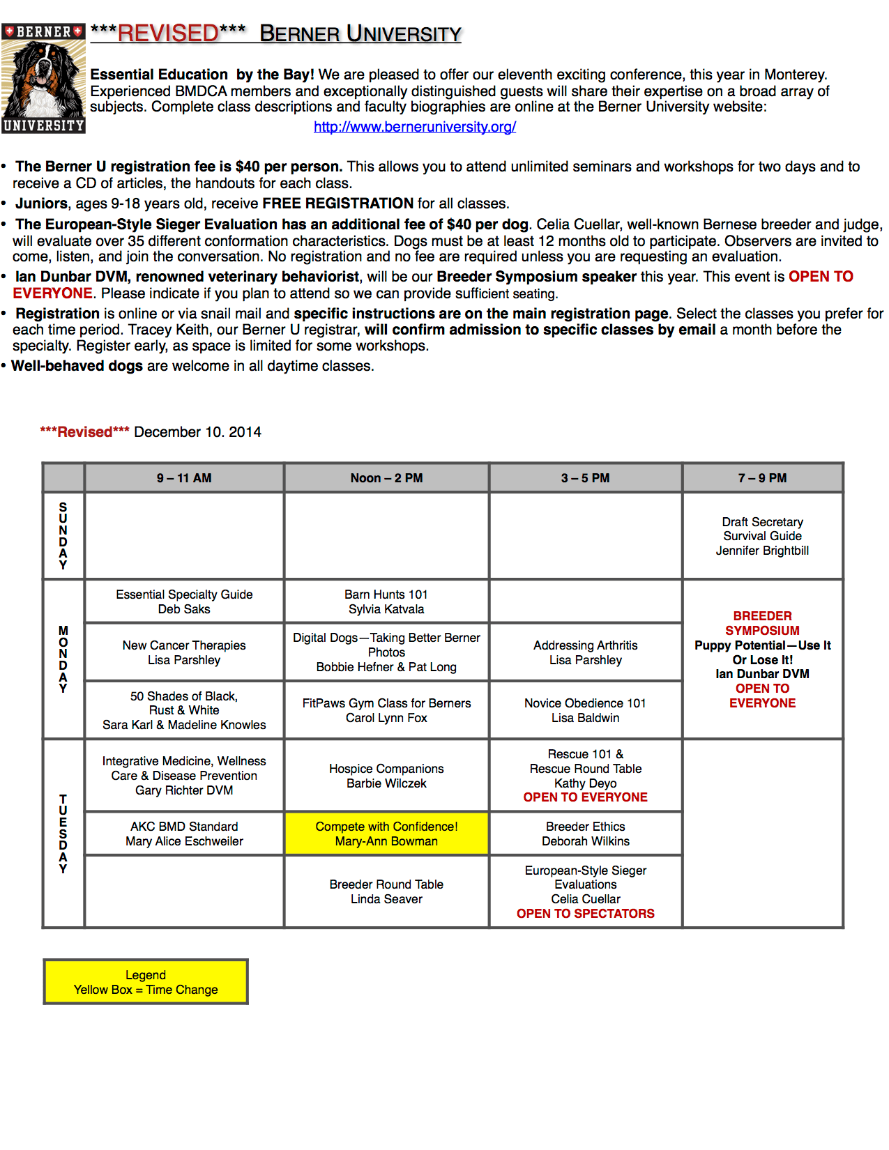 Berner University 2019